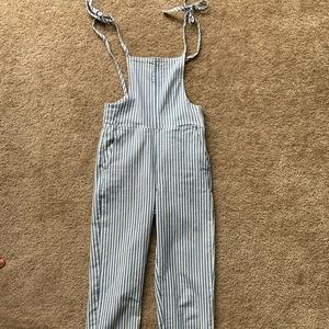Madewell Striped Denim Overall
